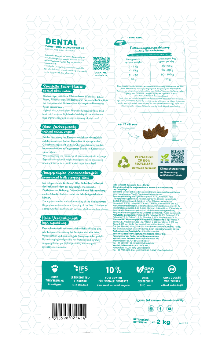 Sanabelle Katzen-Trockenfutter Dental